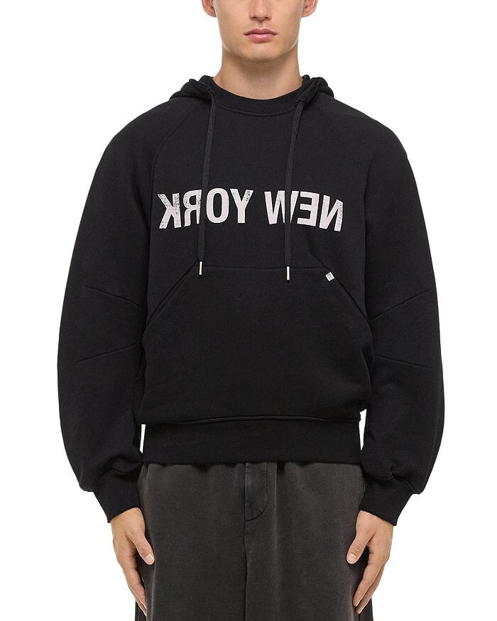 

Толстовка свободного кроя Helmut Lang с графическим рисунком, черный