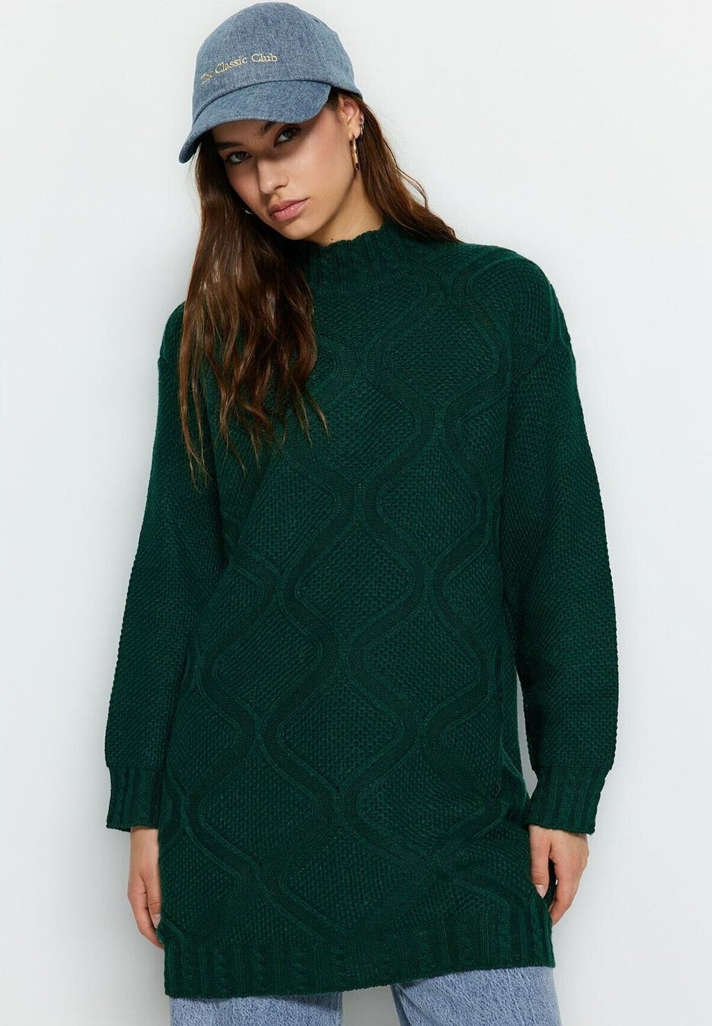 Свитер Modest Trendyol Modest, цвет dark green блузка рубашка trendyol modest цвет white