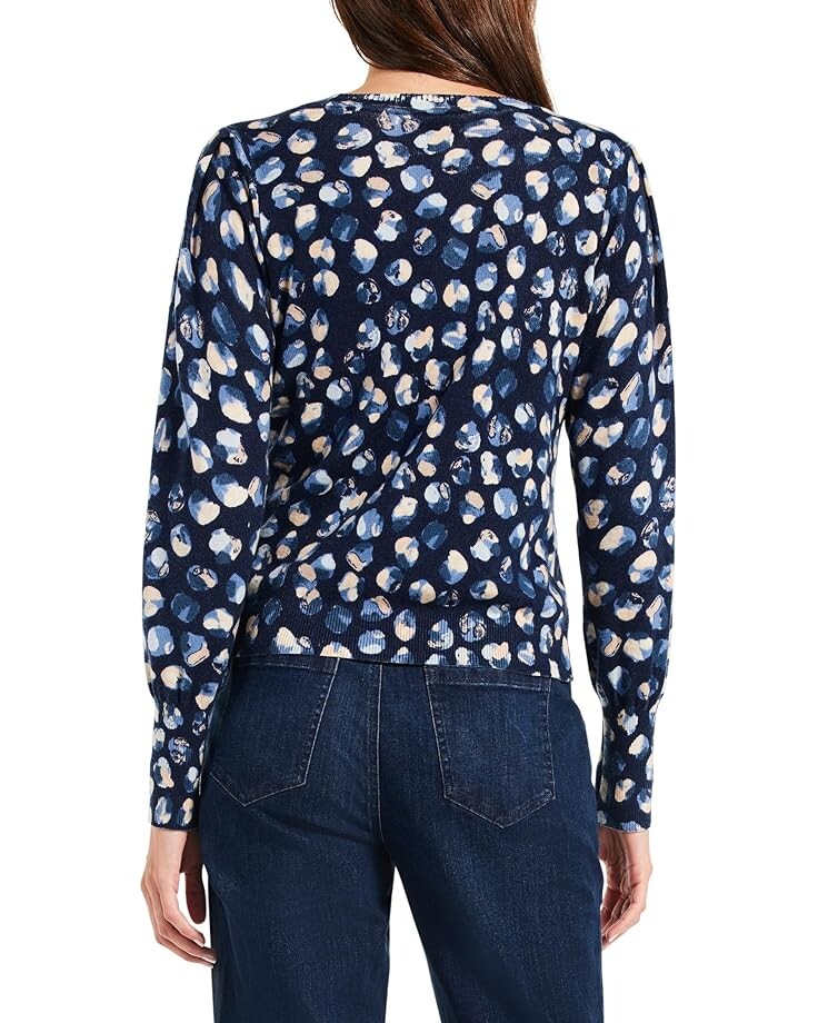 

Свитер NIC+ZOE Many Moons Femme Sleeve Sweater, синий мульти