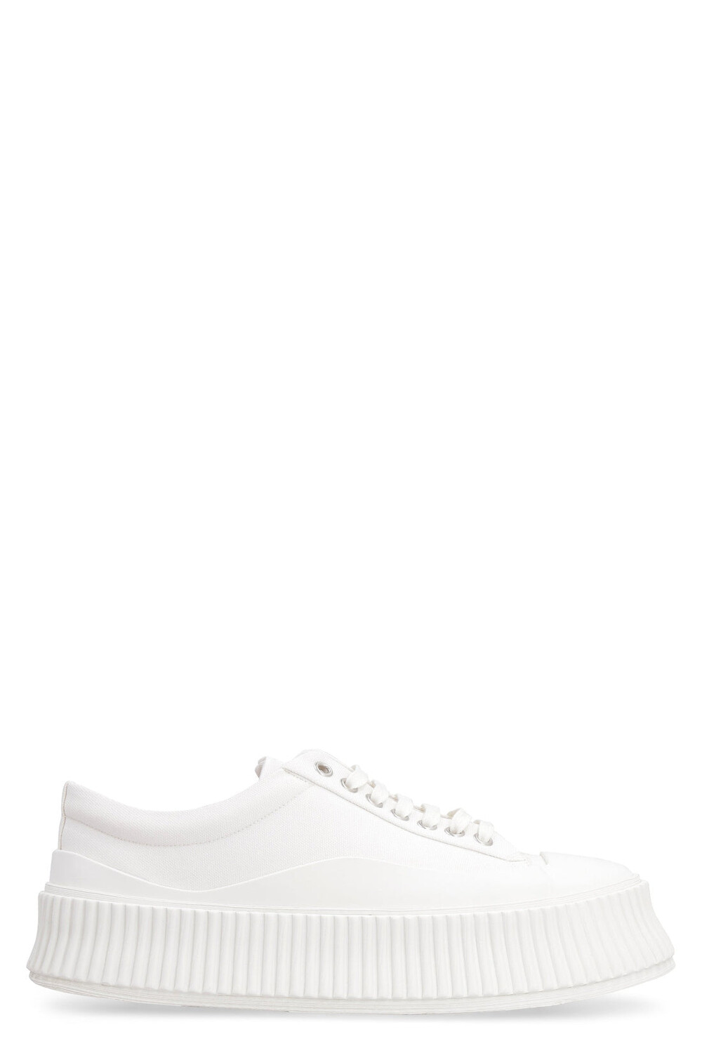 

Массивные кроссовки из парусины Jil Sander, белый