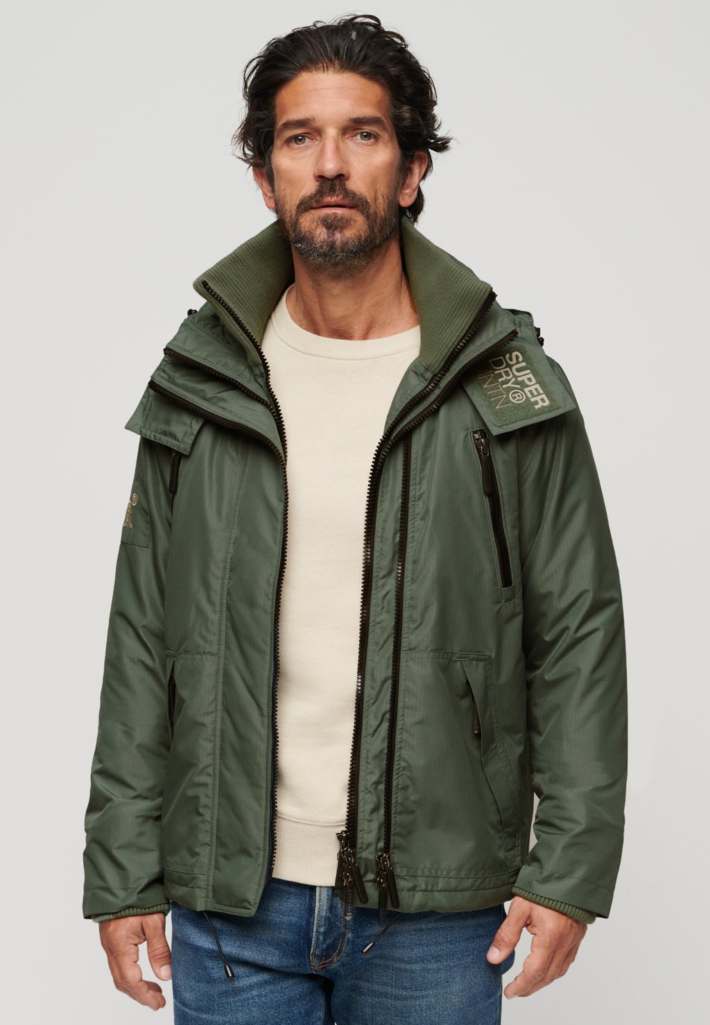 Зимняя куртка HOODED MOUNTAIN Superdry, темно-зеленый