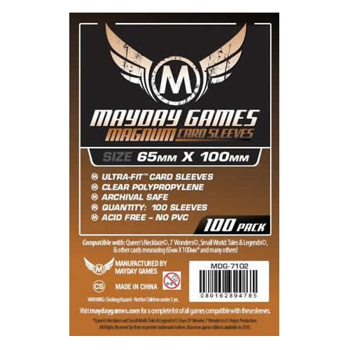 

Чехол для карточек Mayday Magnum Ultra Fit 100 Card Sleeves 65 X 100Mm Mayday Games