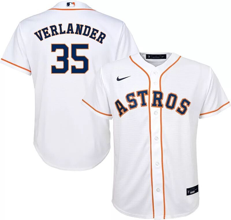 

Джерси Nike Youth Houston Astros Justin Verlander #35 White Home Cool Base