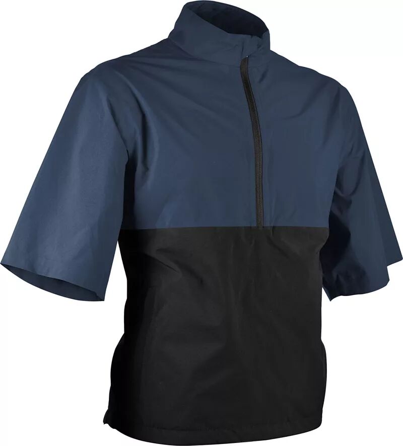 Мужской водонепроницаемый пуловер для гольфа с короткими рукавами Sun Mountain Monsoon, темно-синий/черный