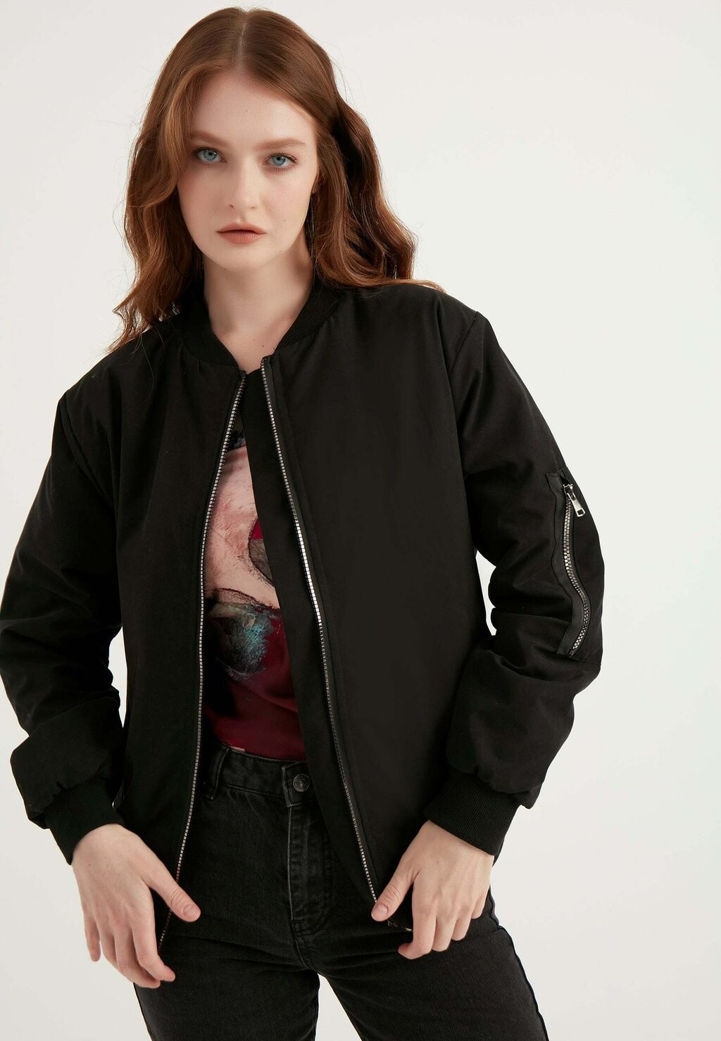 

Куртка-бомбер COLLAR Herita, цвет black