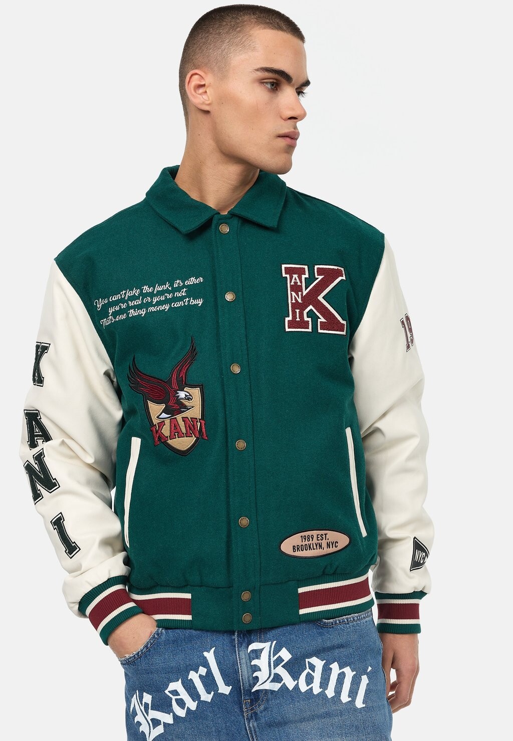 

Куртка бомбер Karl Kani, зеленый