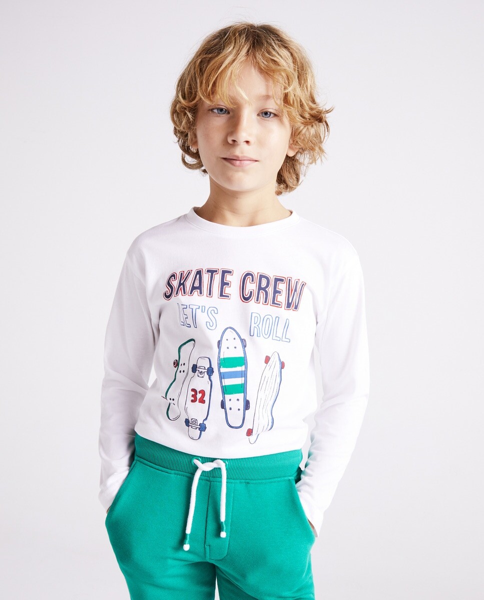 

Футболка для мальчика с длинным рукавом Kids El Corte Inglés, белый