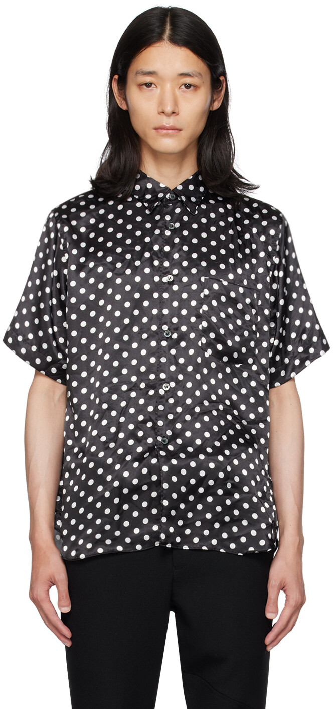 

Черный - Черная рубашка в горошек Comme des Garcons Comme des Garçons