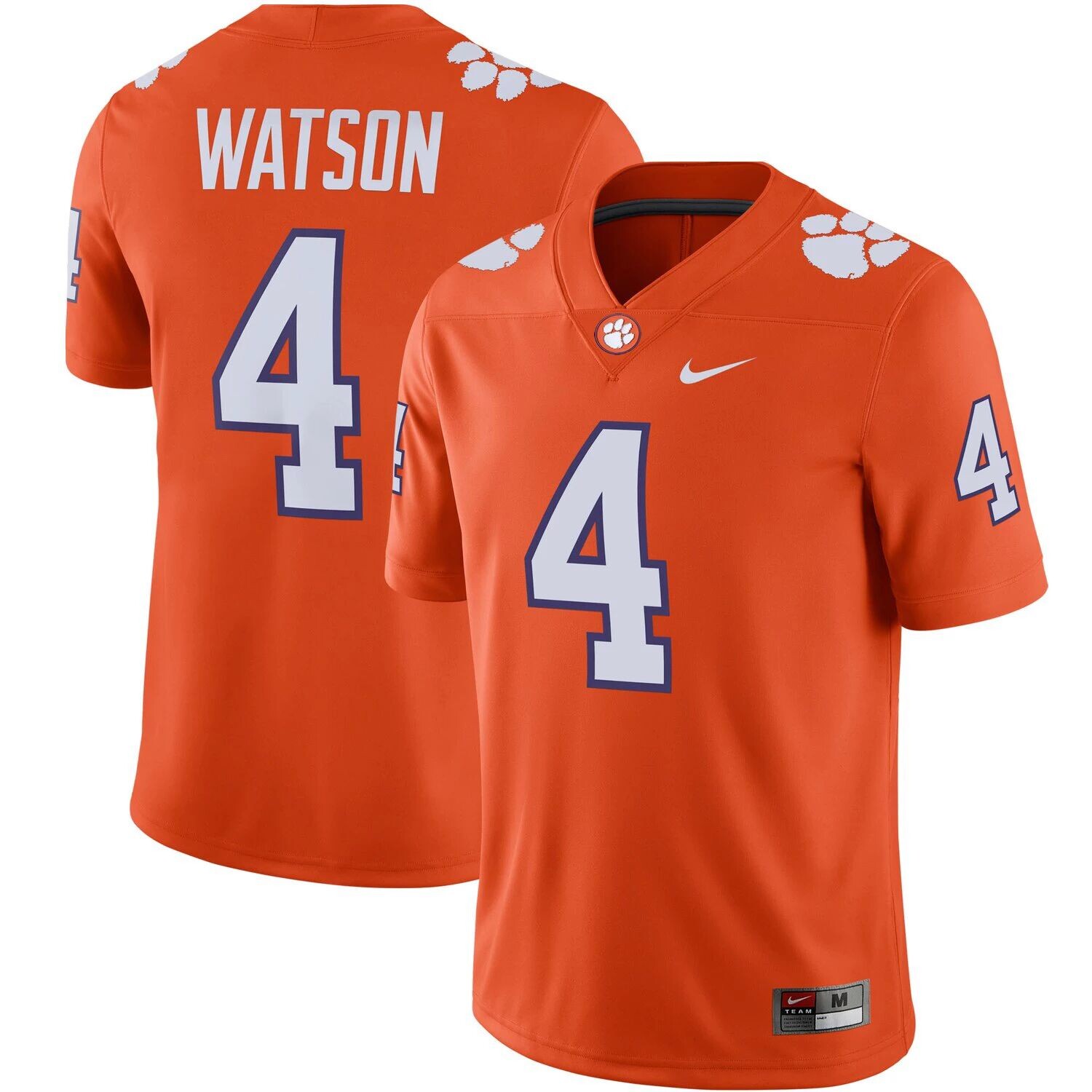 

Мужское джерси Deshaun Watson Orange Clemson Tigers Alumni Player Game Nike
