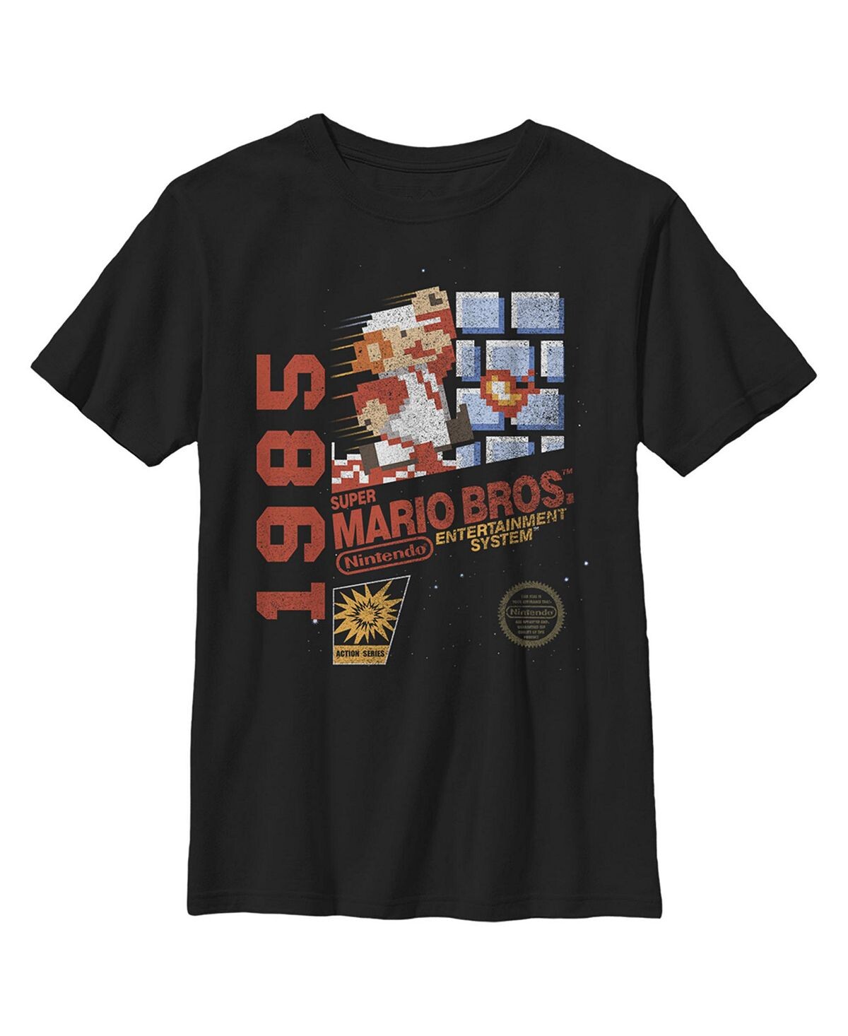 

Детская футболка Super Mario Bros 1985 с бокс-артом для мальчика Nintendo