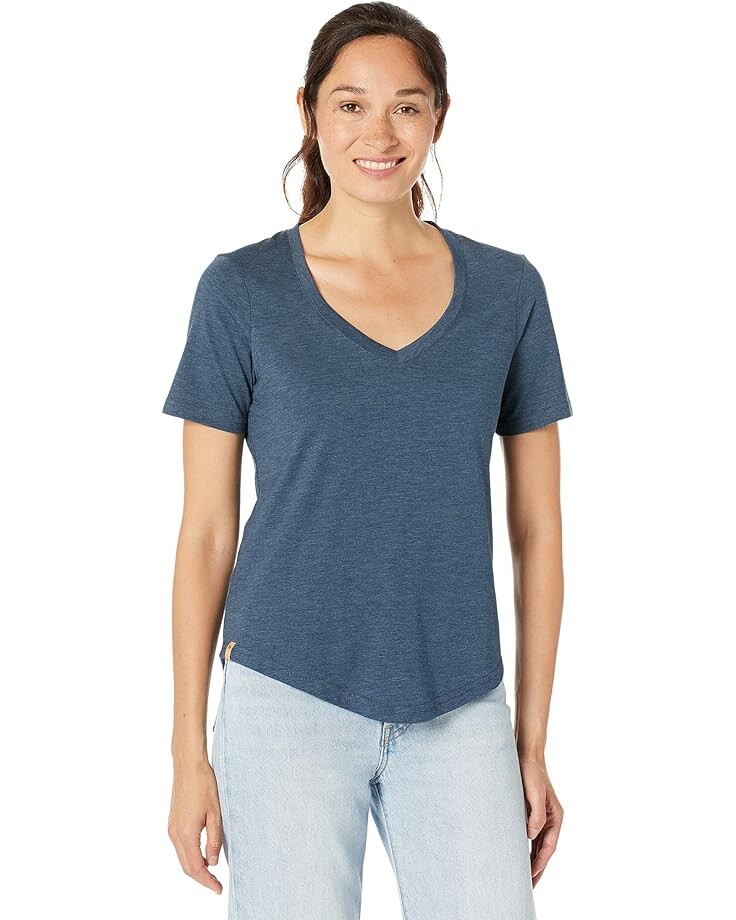 

Футболка tentree Treeblend V-Neck, цвет Moonlit Ocean Heather