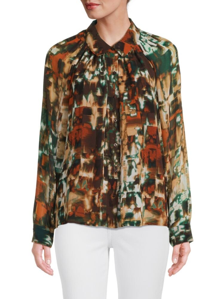 

Абстрактная рубашка Calvin Klein, цвет Tan Multi