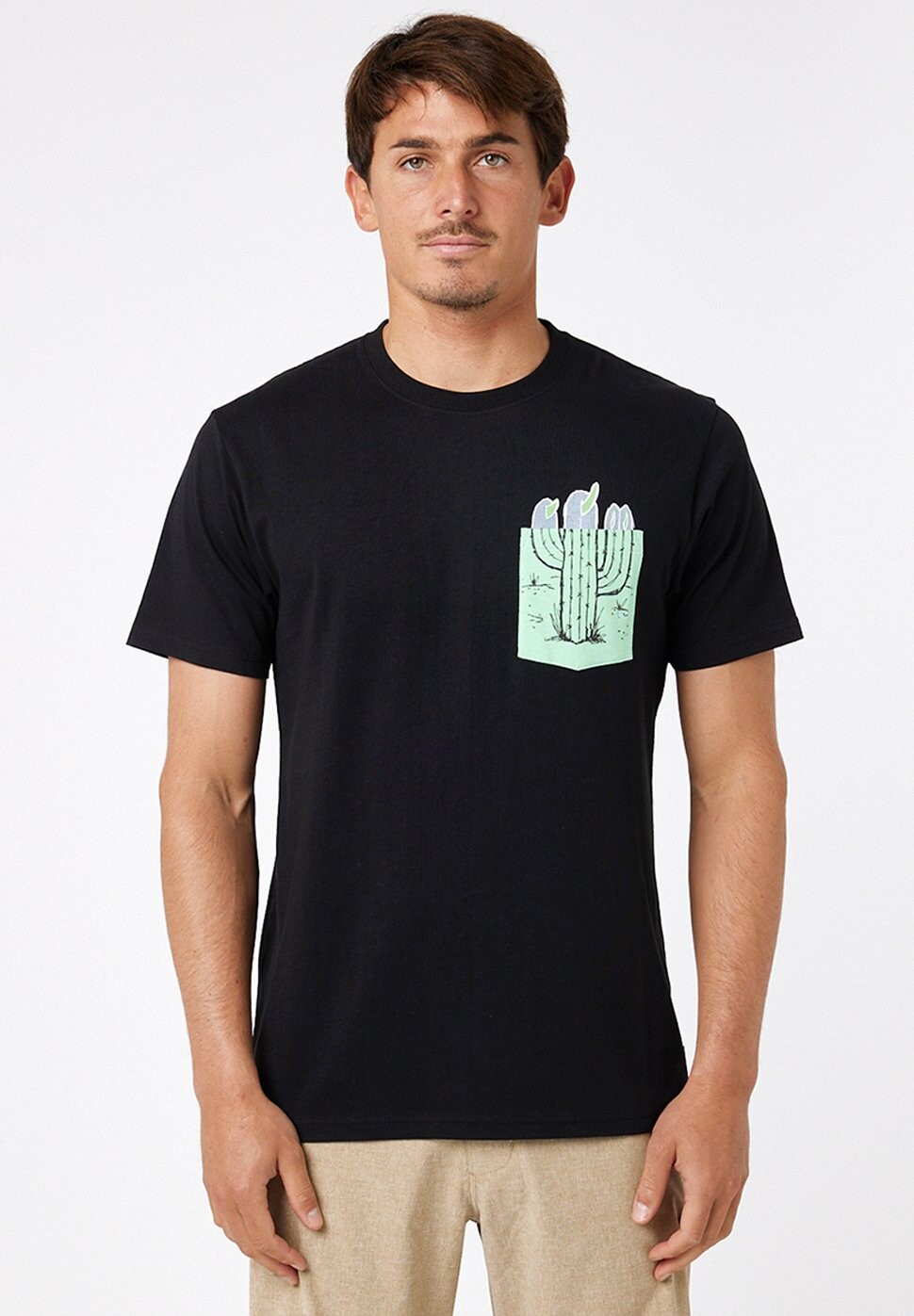 

Футболка с принтом Inda Pocket Tee Rip Curl, черный