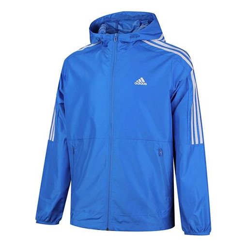 цена Куртка Men's adidas Casual Sports Hooded Jacket Blue, синий