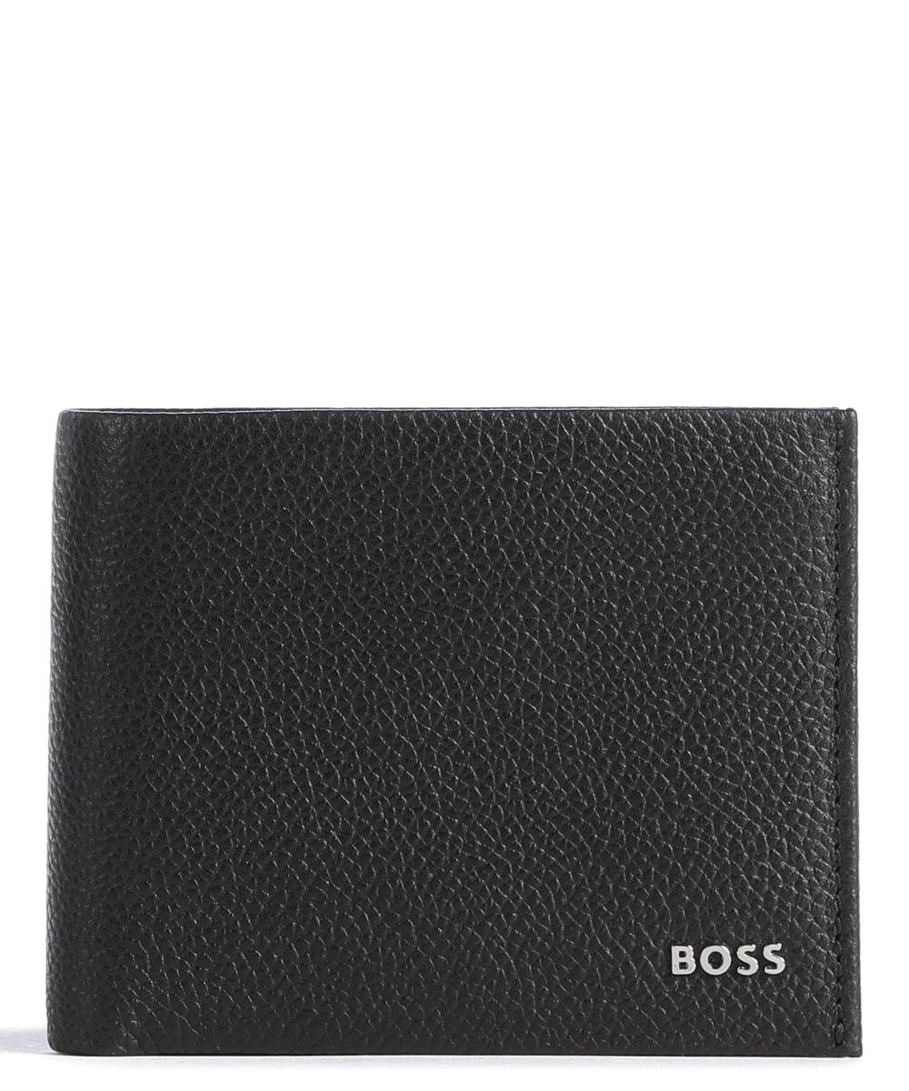 

Дорожный кошелек из зернистой яловой кожи Boss, черный