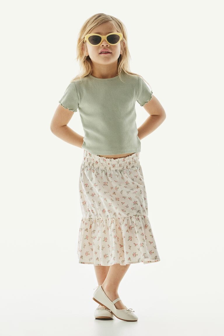 

Юбка с цветочным принтом H&M, бежевый