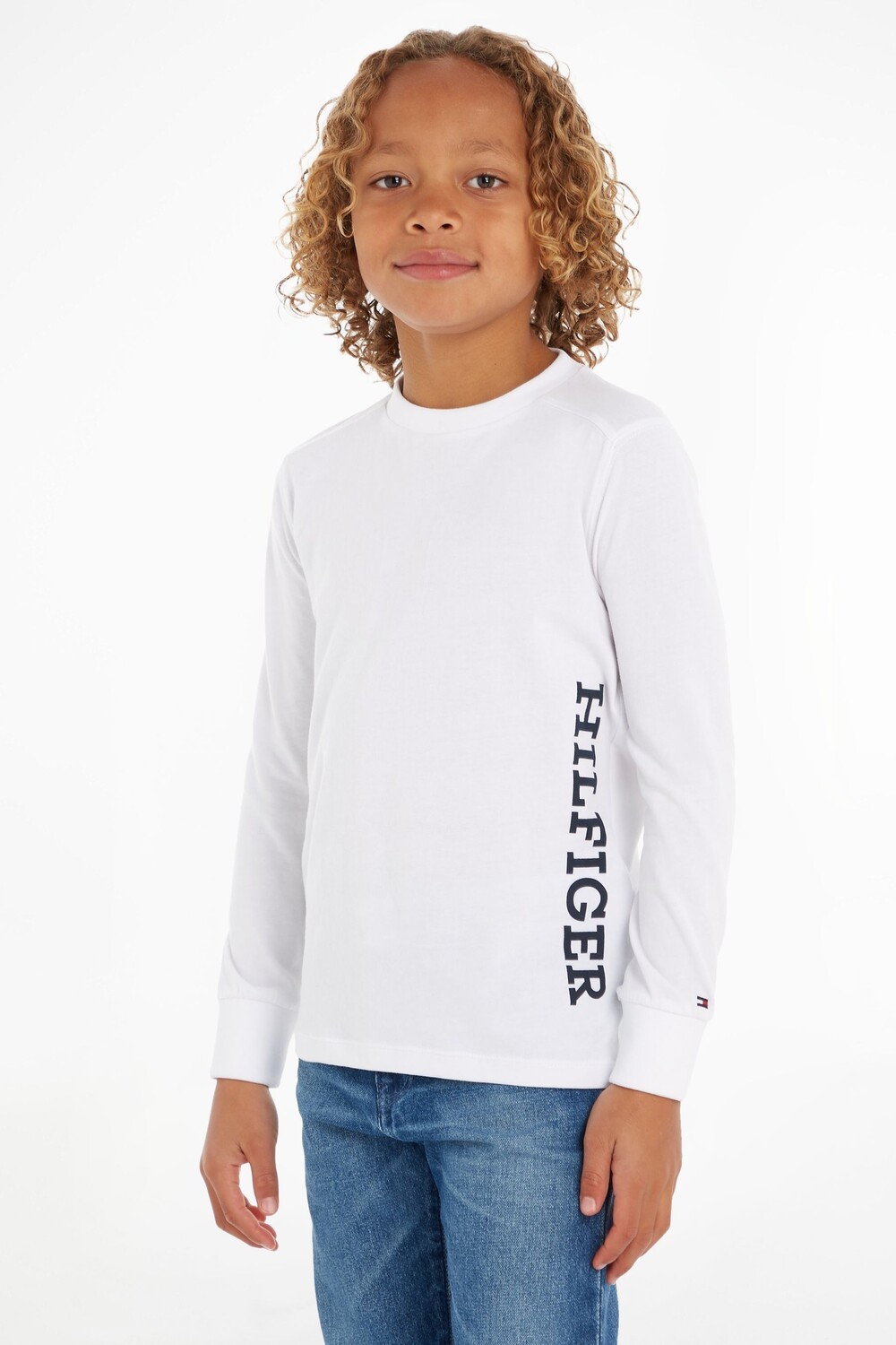 

Белая футболка с длинными рукавами для мальчика Monotype Tommy Hilfiger, белый