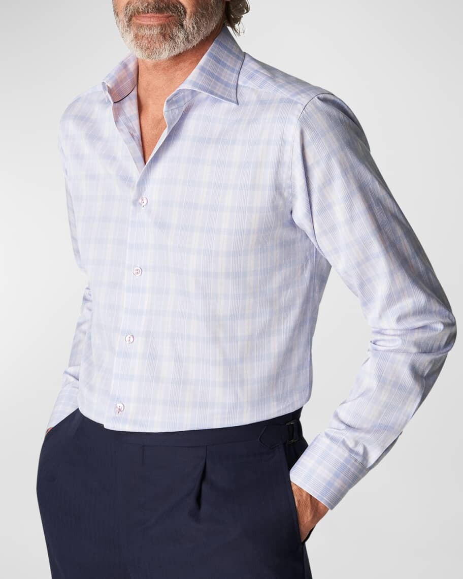 

Мужская рубашка Slim Fit в клетку из твила Eton