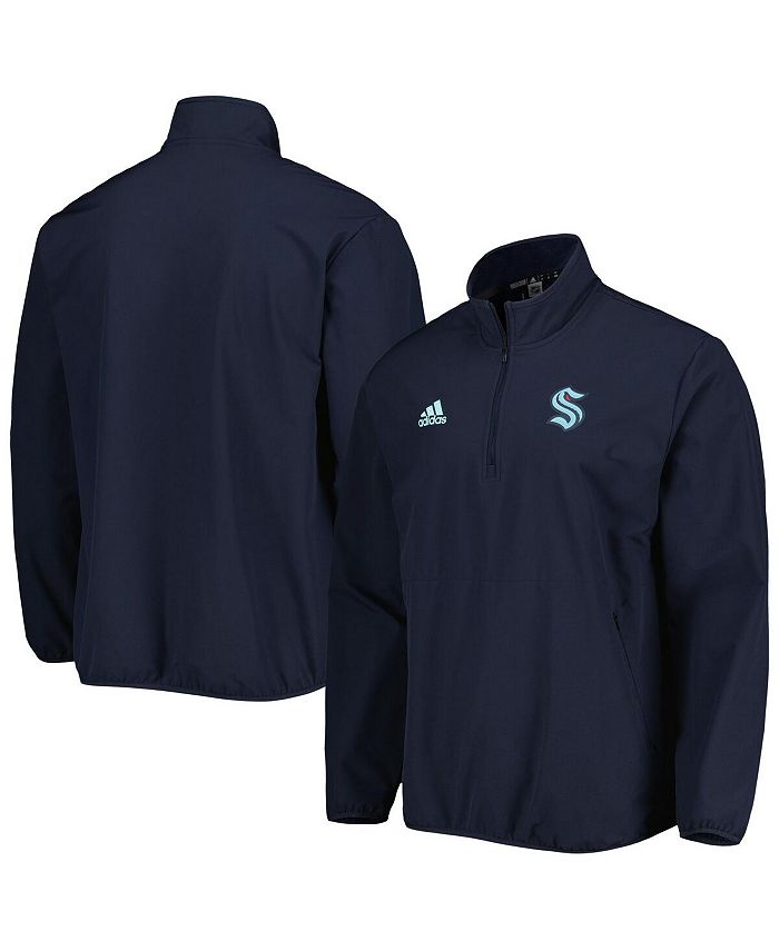 

Мужская темно-синяя куртка с молнией в четверть Seattle Kraken COLD.RDY adidas, синий