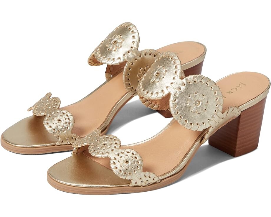 

Туфли Jack Rogers Lauren Mid Heel, цвет Platinum/Platinum