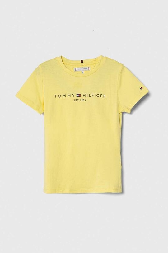 

Хлопковая футболка для детей Tommy Hilfiger, желтый