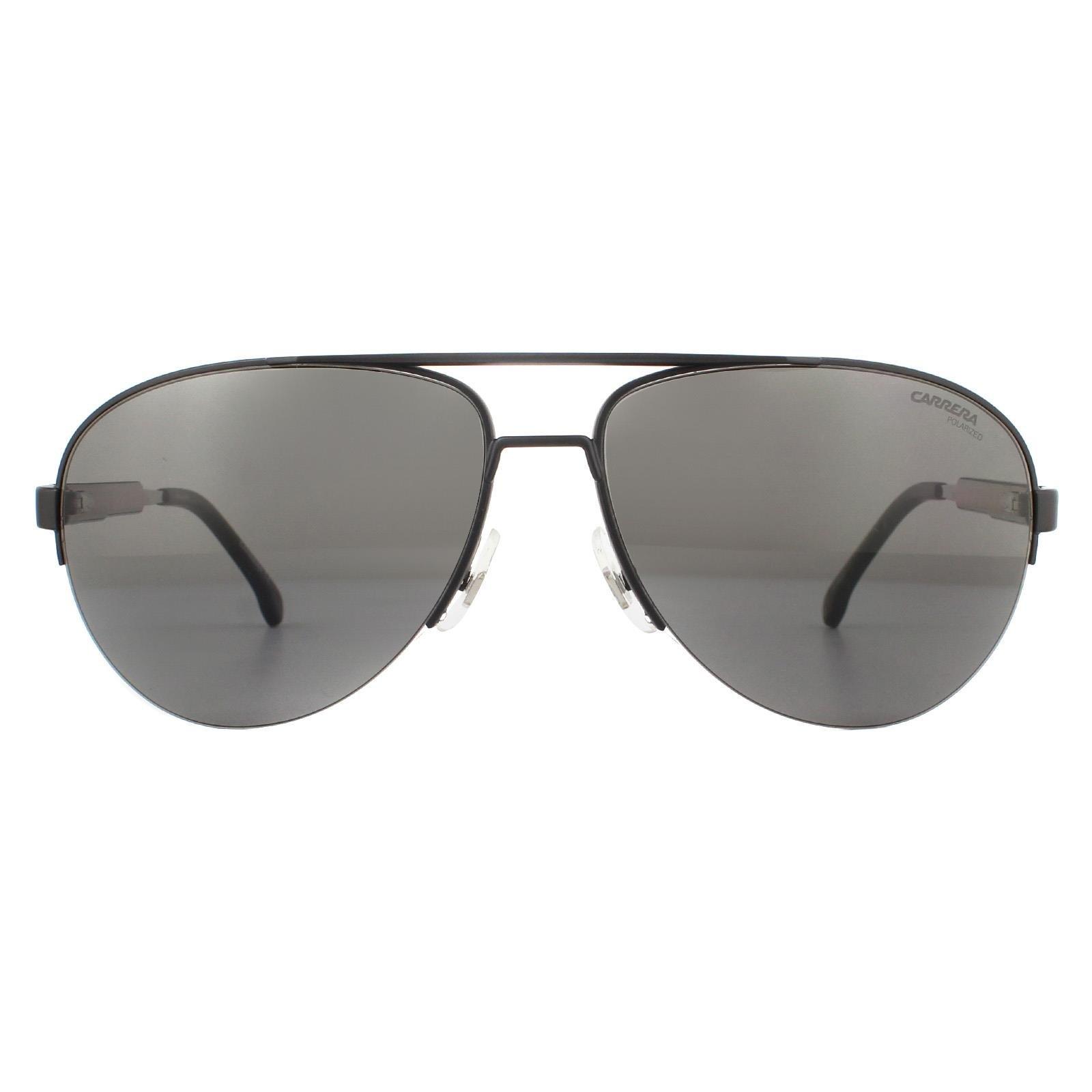 Матовые черные серые поляризованные солнцезащитные очки Aviator Carrera, черный