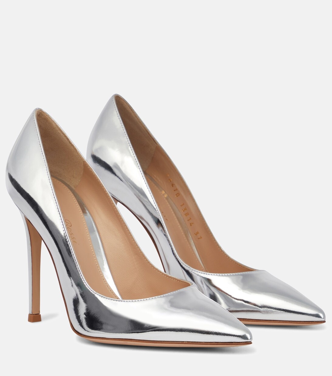 

Туфли-лодочки Gianvito 105 из металлизированной кожи Gianvito Rossi, серебряный, Серый, Туфли-лодочки Gianvito 105 из металлизированной кожи Gianvito Rossi, серебряный
