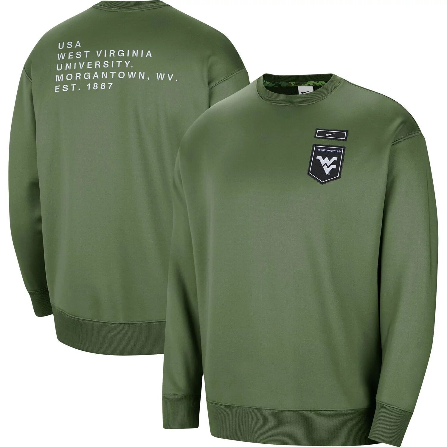 

Женский пуловер Nike Olive West Virginia Mountaineers Military Collection All-Time Performance Crew Nike
