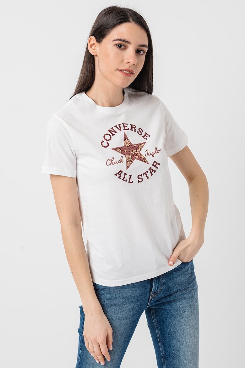 

Футболка с цветочным логотипом Converse, белый