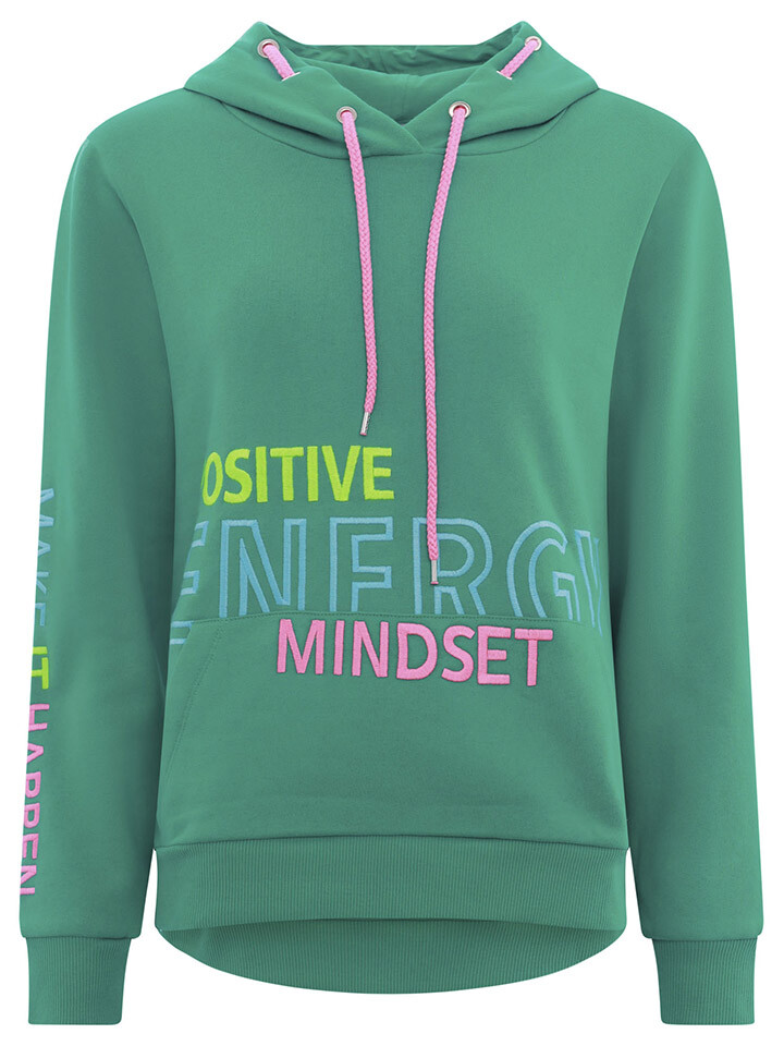 Толстовка Zwillingsherz Hoodie Positive Energy Mindset, зеленый