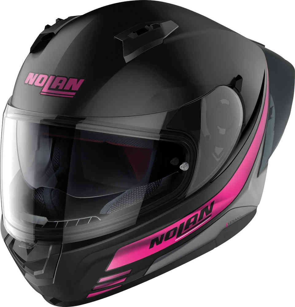 N60-6 Спортивный шлем Nolan, черный матовый/розовый стиммунал таб n60