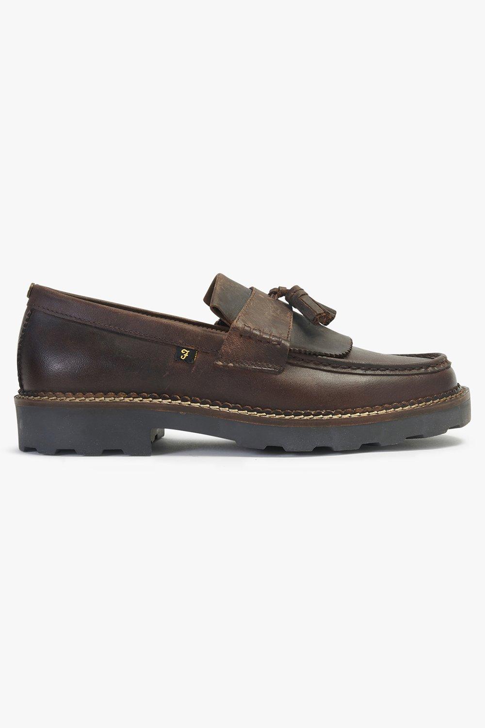 Кожаные лоферы Morfield Farah Footwear, коричневый