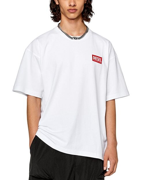 

Хлопковая футболка свободного кроя T-Nlabel-L1 Diesel, цвет White