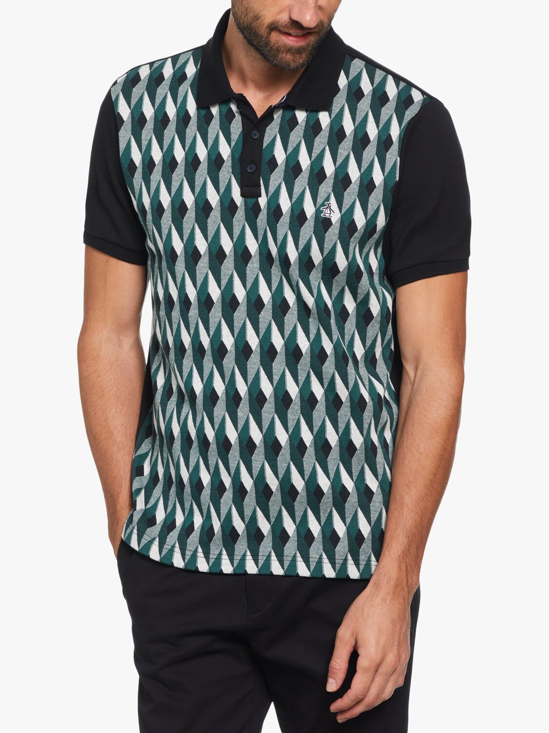 

Жаккардовая рубашка-поло с бриллиантами Original Penguin, июньская ошибка