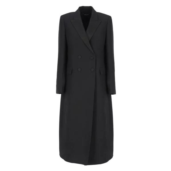 

Пальто wool and silk overcoat Fabiana Filippi, черный