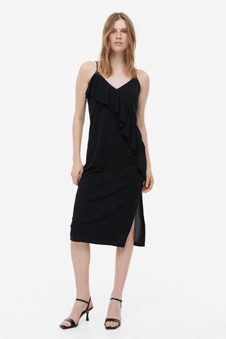

Платье с воланами и бретелями H&M