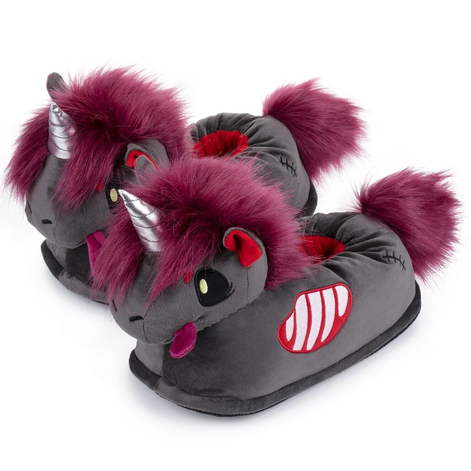 

Тапочки Corimori „Punk Einhorn“ Einheitsgröße, цвет anthrazit/lila