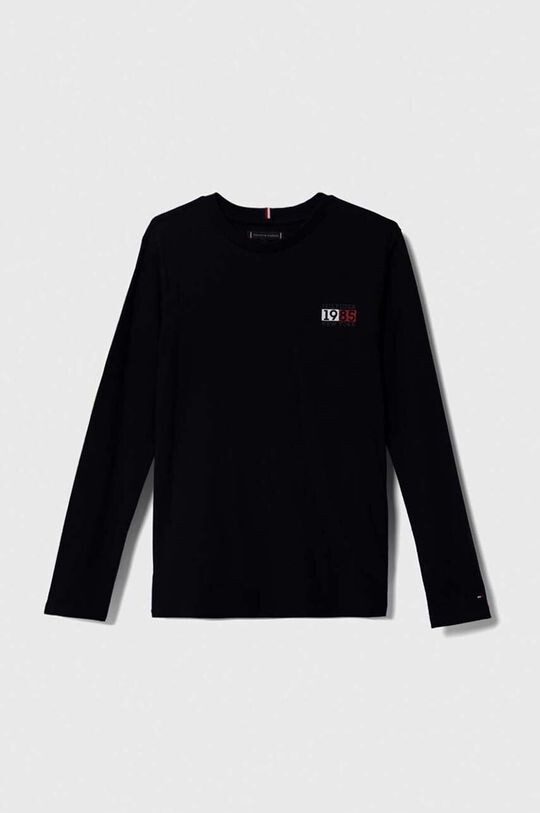 

Детская хлопковая футболка с длинными рукавами Tommy Hilfiger, темно-синий
