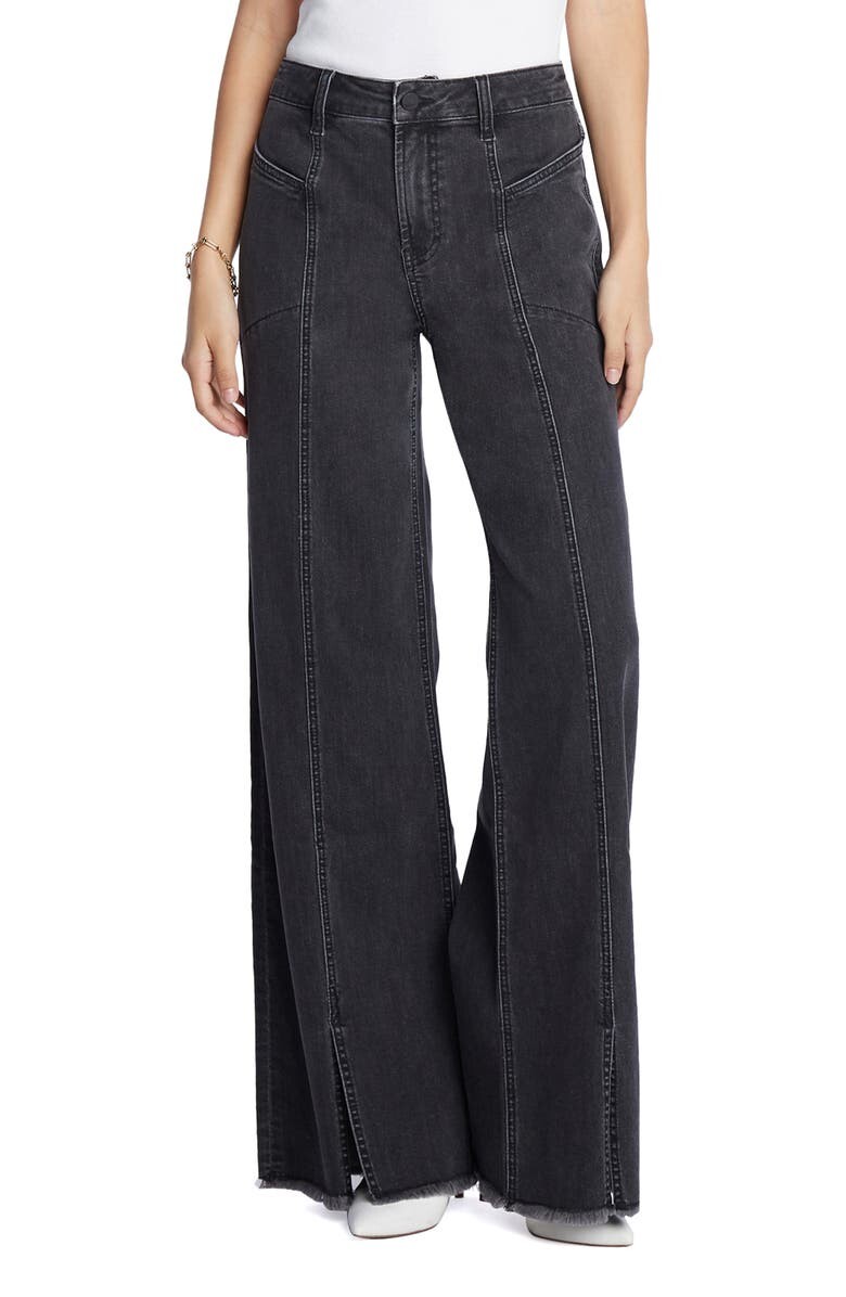 

Широкие джинсы с разрезом спереди WASH LAB DENIM