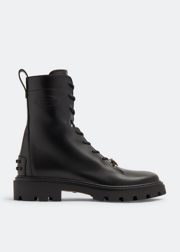 

Ботинки Tod'S Combat Leather, черный