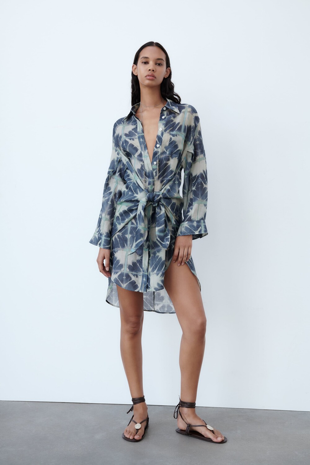 

Платье с узлами из барана, ограниченная серия Zara, разноцветный