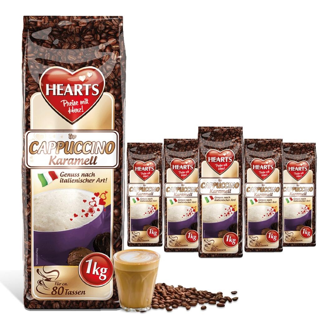 

HEARTS Cappuccino Caramel 5 х 1 кг нерасфасованная упаковка Tsi Consumer Goods