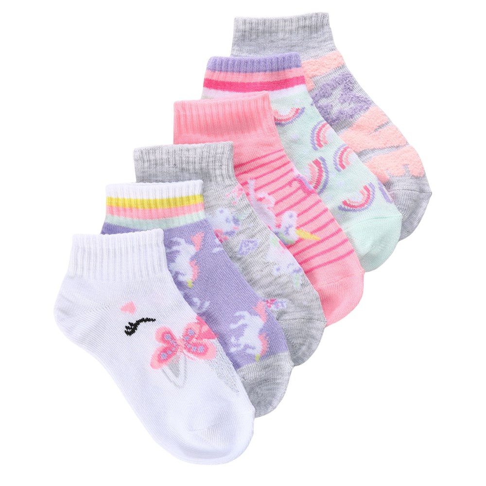 цена Детские 6 пар низких носков для малышей Sof Sole, цвет unicorn prints