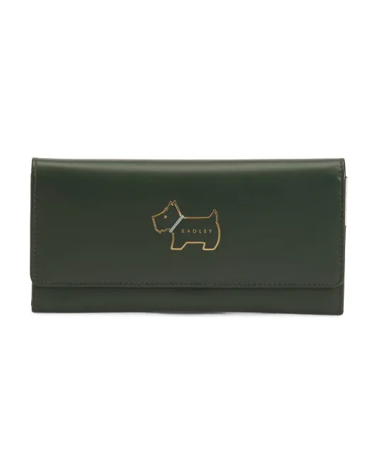 

Большой кожаный кошелек Heritage Dog Outline с клапаном Radley London, цвет Dragon