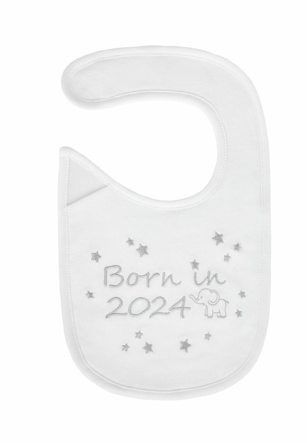 Нагрудник BORN IN 2024 EMBROIDERED REGULAR FIT JoJo Maman Bébé, цвет white jojo