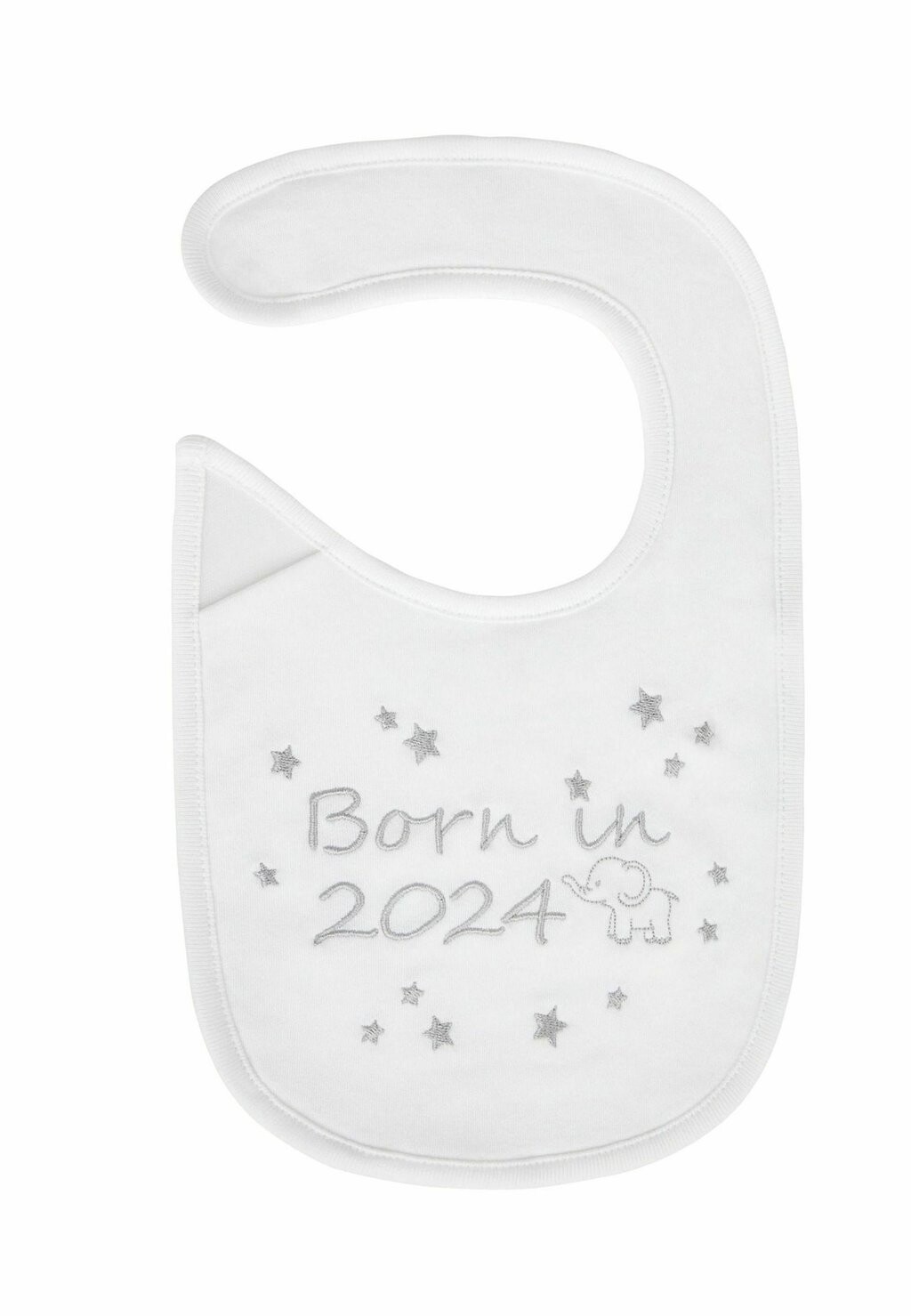 

Нагрудник BORN IN 2024 EMBROIDERED REGULAR FIT JoJo Maman Bébé, цвет white