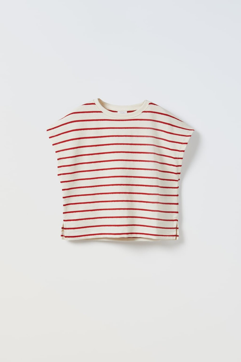

Полоская футболка ZARA, красный