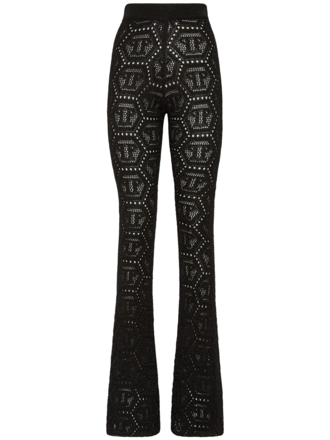 

Philipp Plein брюки рыхлой вязки с монограммой, черный