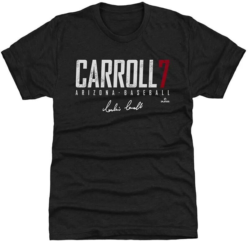 

Мужская черная футболка 500 Level Arizona Diamondbacks Corbin Carroll #7