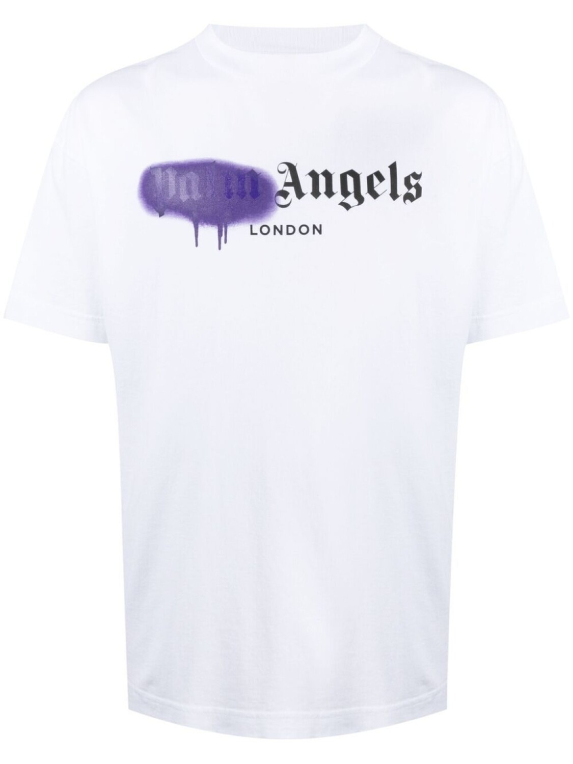 

Palm Angels футболка с эффектом разбрызганной краски, белый